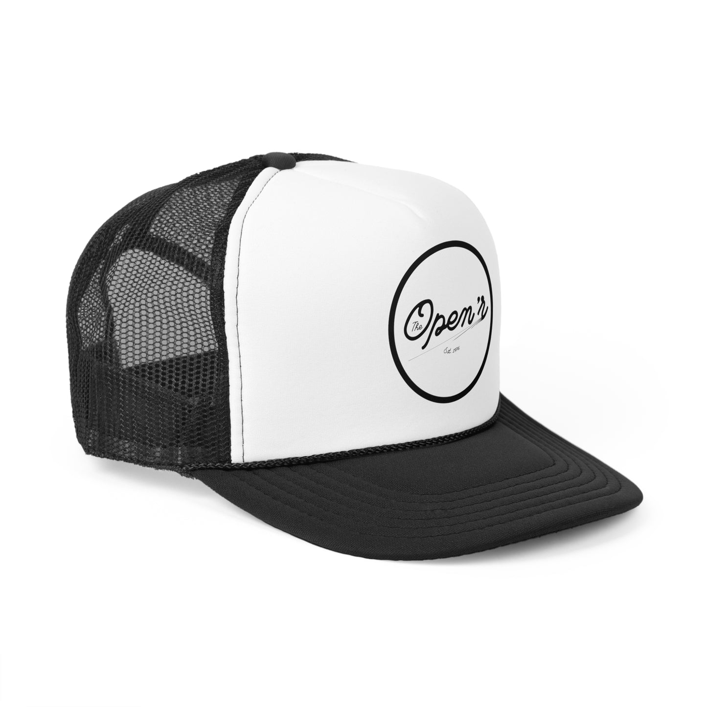 The Open’r Trucker Cap - Stylish Black & White Adjustable Hat
