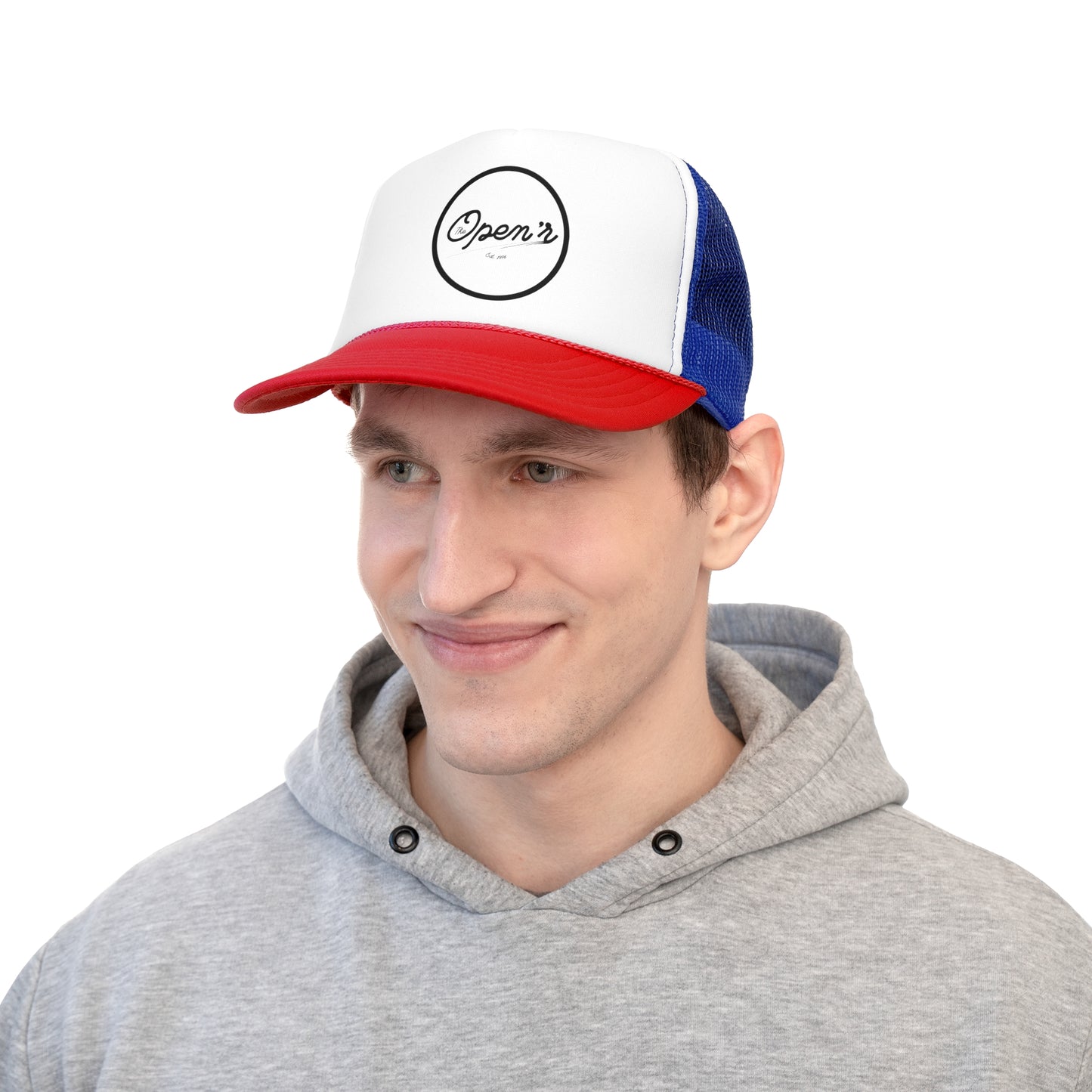 The Open’r Trucker Cap - Stylish Black & White Adjustable Hat