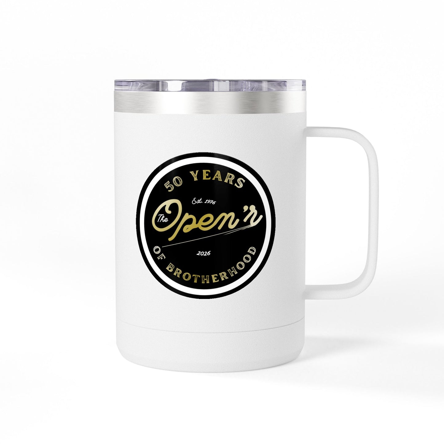 The Open'r 50 Year Anniversary Stainless Steel Tumbler Mug