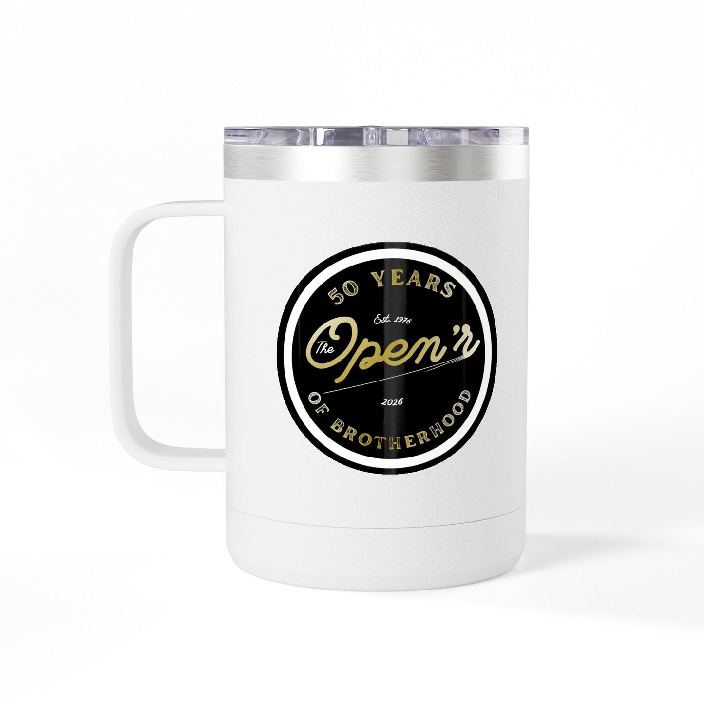 The Open'r 50 Year Anniversary Stainless Steel Tumbler Mug
