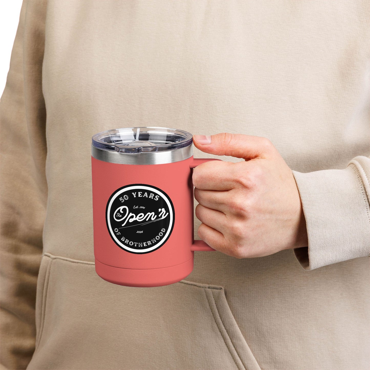 The Open'r 50 Year Anniversary Stainless Steel Tumbler Mug