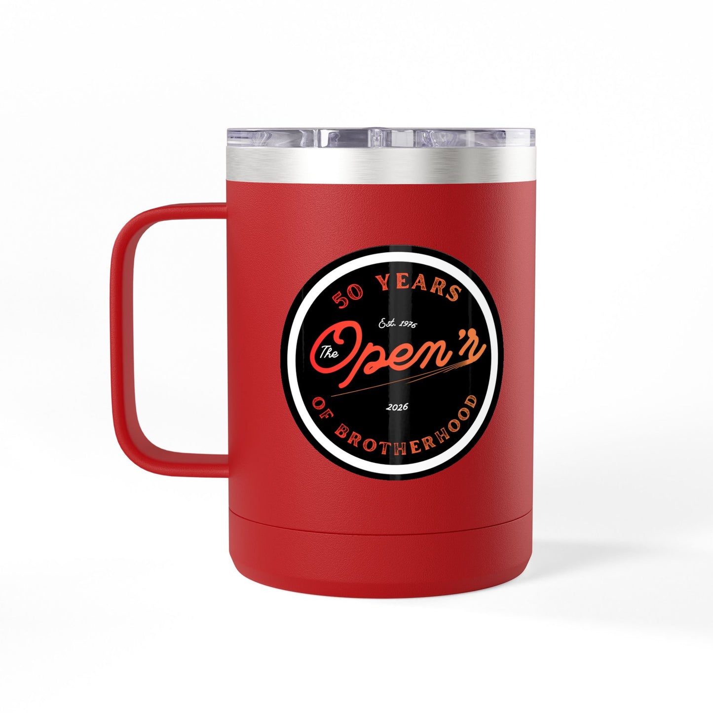 The Open'r 50 Year Anniversary Stainless Steel Tumbler Mug