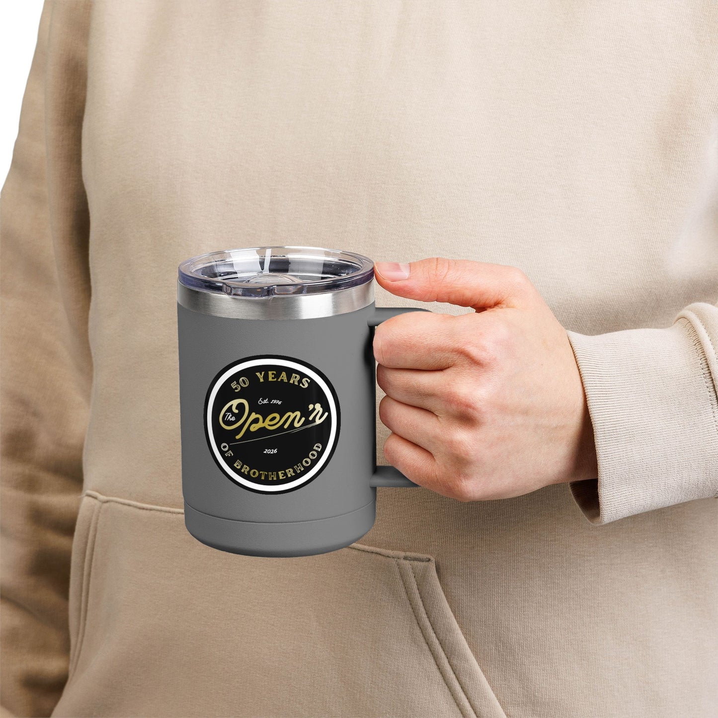The Open'r 50 Year Anniversary Stainless Steel Tumbler Mug