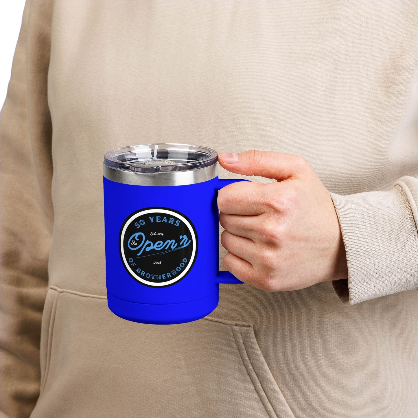 The Open'r 50 Year Anniversary Stainless Steel Tumbler Mug