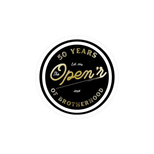 The Open'r 50 Year Anniversary Vinyl Decal Sticker