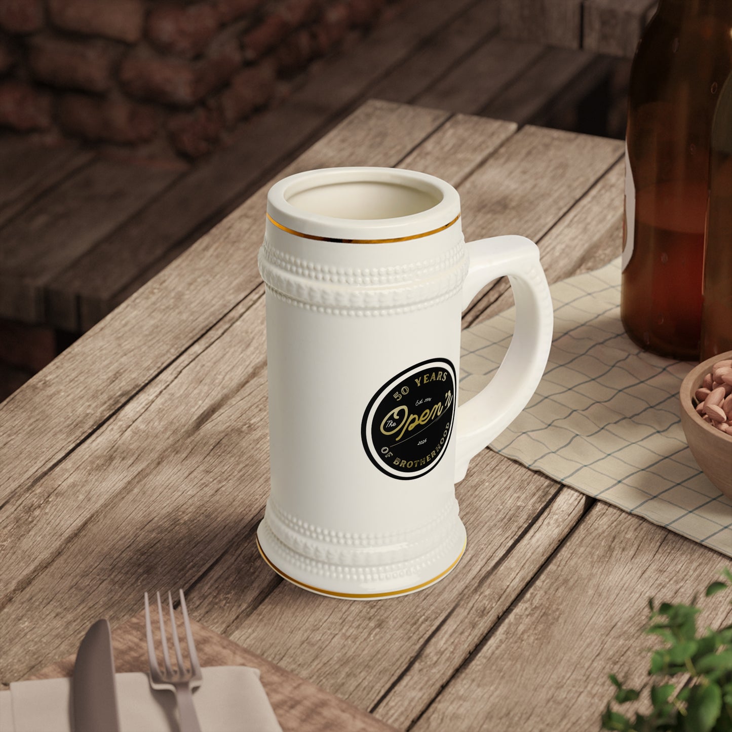 The Open'r 50 Years of Brotherhood Beer Stein Mug
