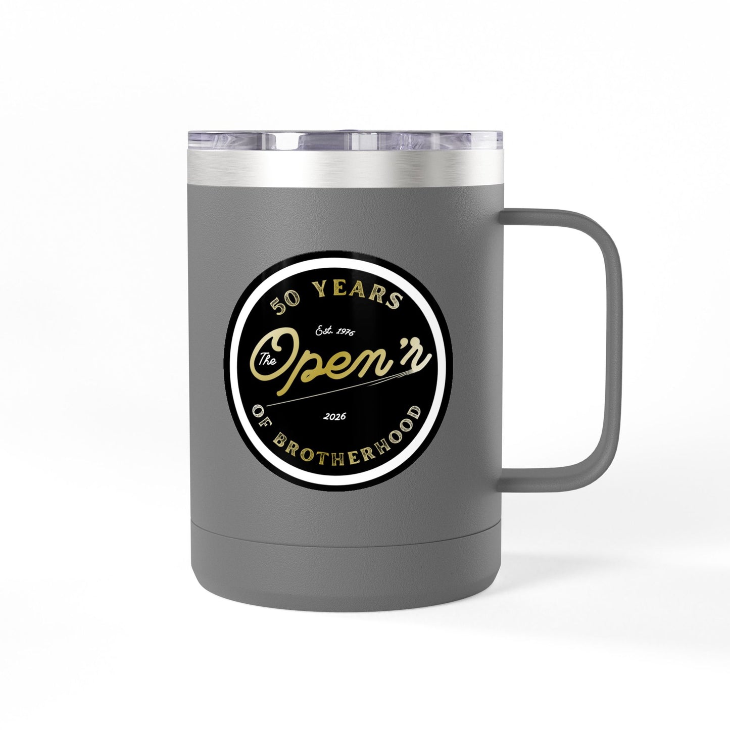 The Open'r 50 Year Anniversary Stainless Steel Tumbler Mug