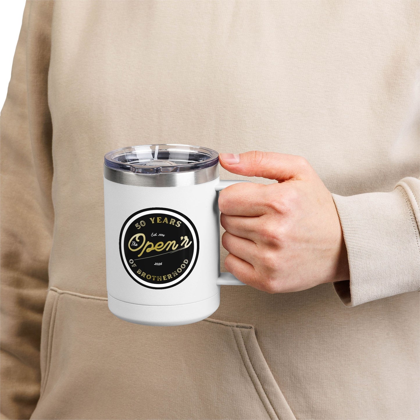 The Open'r 50 Year Anniversary Stainless Steel Tumbler Mug