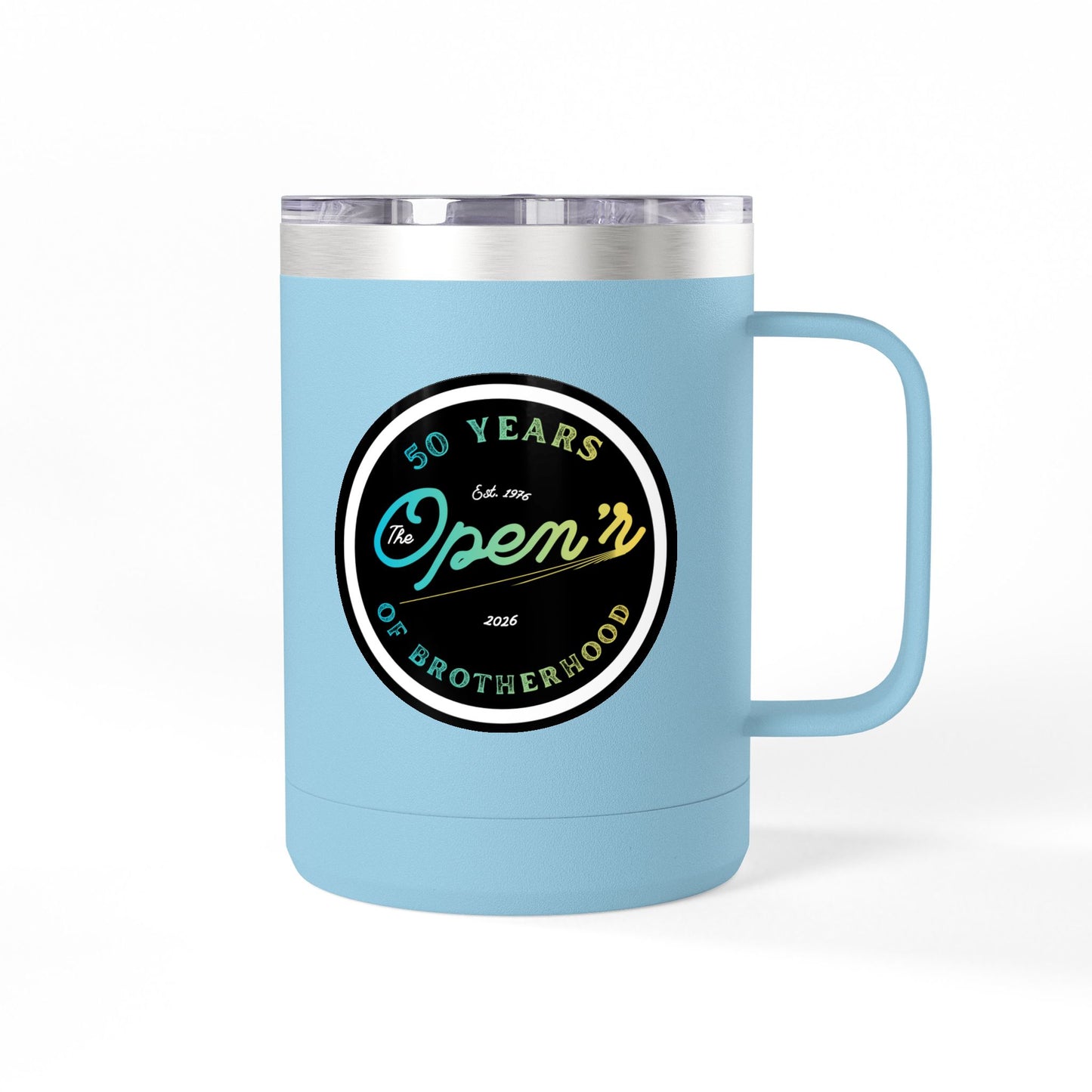 The Open'r 50 Year Anniversary Stainless Steel Tumbler Mug