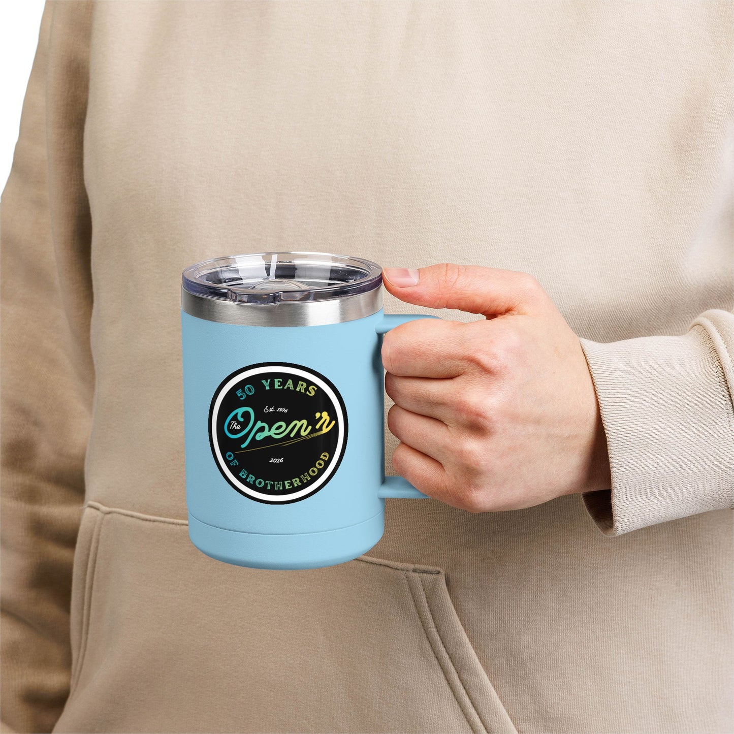The Open'r 50 Year Anniversary Stainless Steel Tumbler Mug