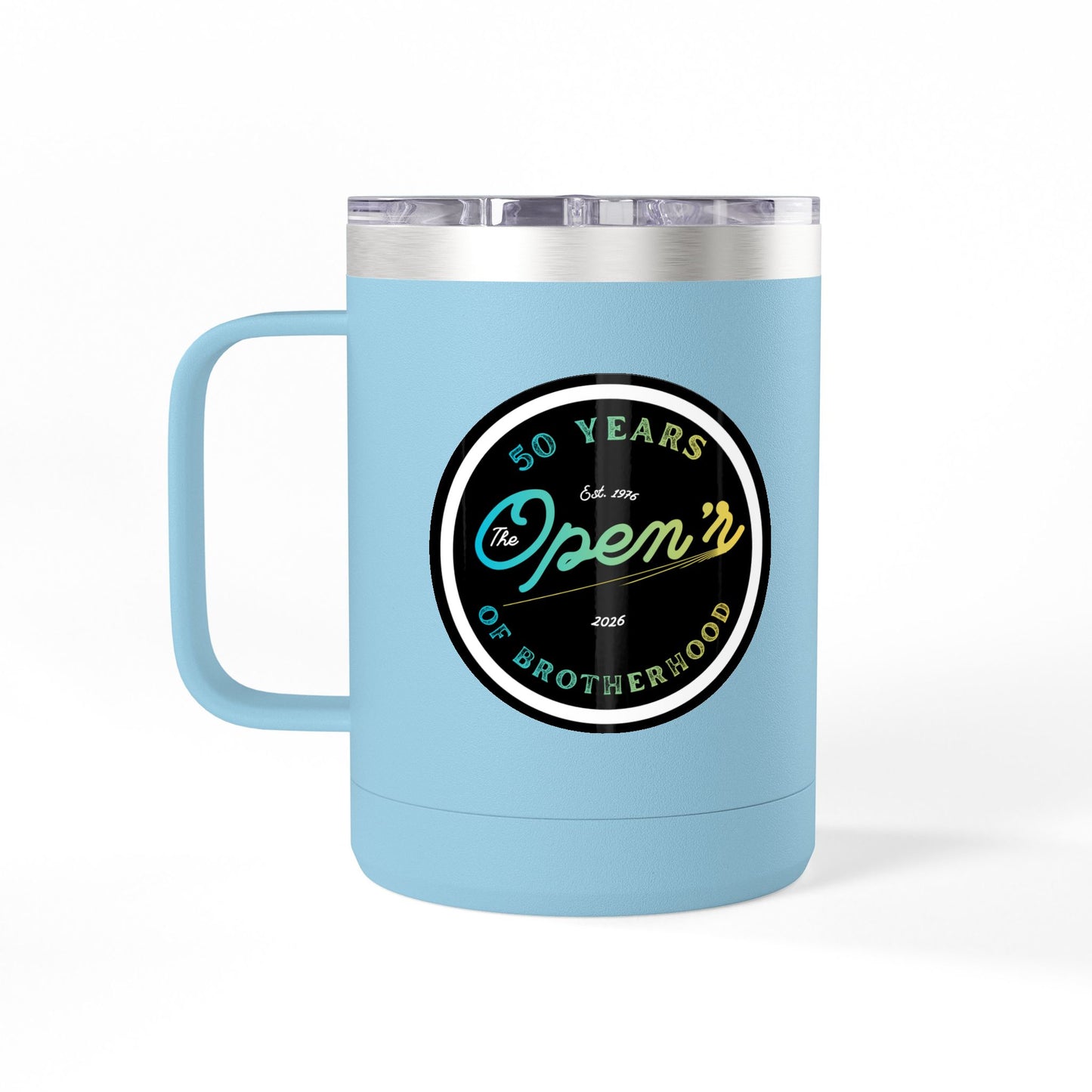 The Open'r 50 Year Anniversary Stainless Steel Tumbler Mug