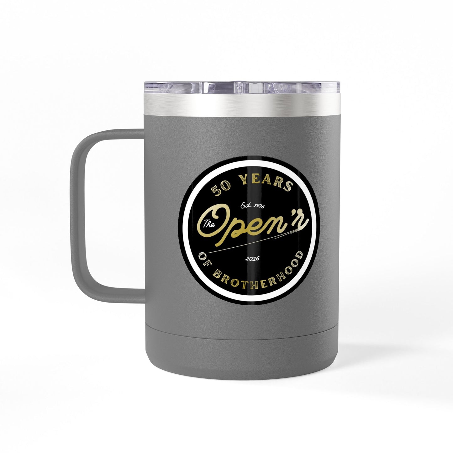 The Open'r 50 Year Anniversary Stainless Steel Tumbler Mug
